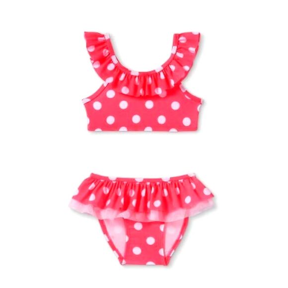 CAT & JACK Other - Toddler Girls Polka Dot Print Two Piece Swimsuit by Cat & Jack (Sz 3T) Noen Pink